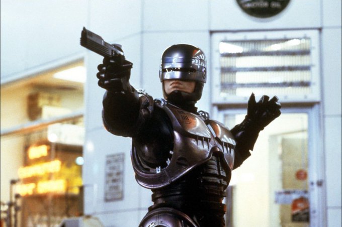 El film Robocop  (1978) de Paul Verhoeven / Fotografía de Twitter de Cine Universitario